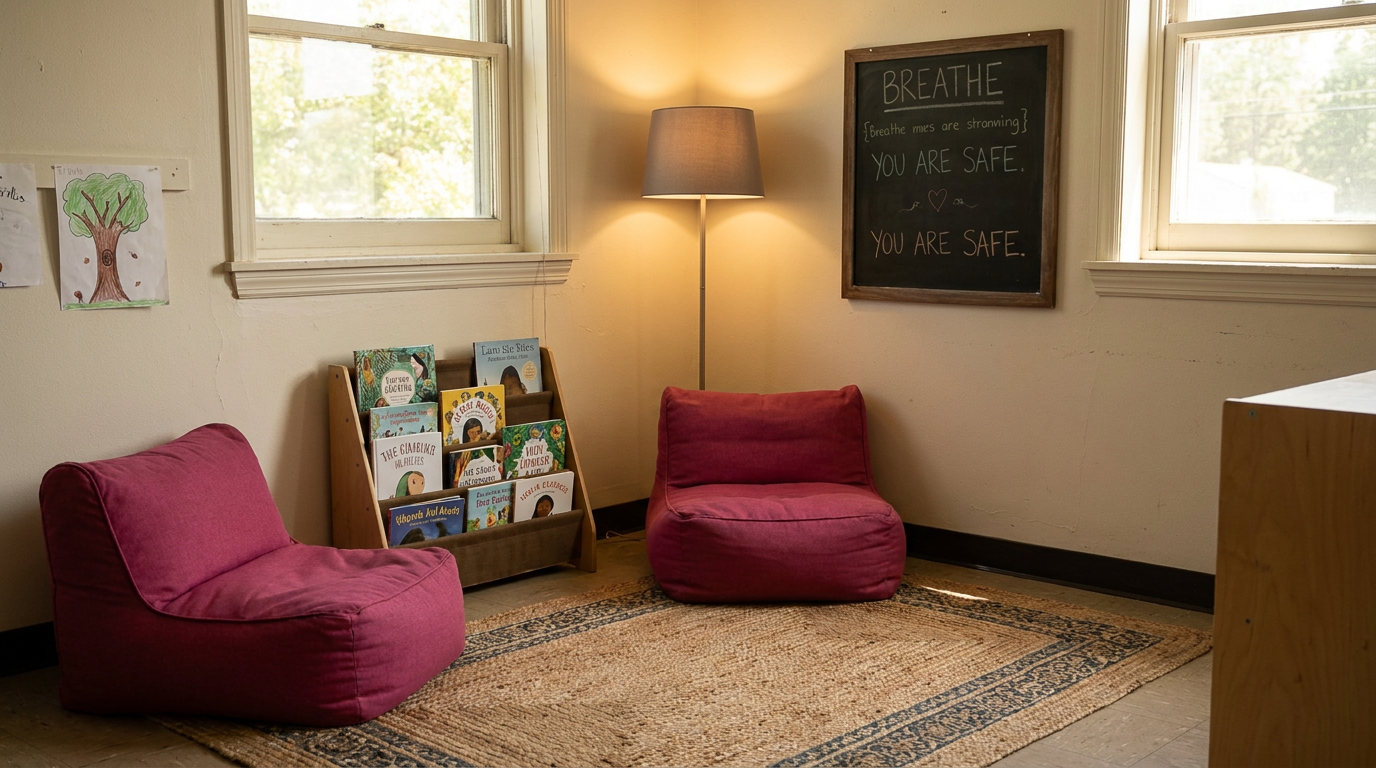 Classroom calm corner for social emotional learning