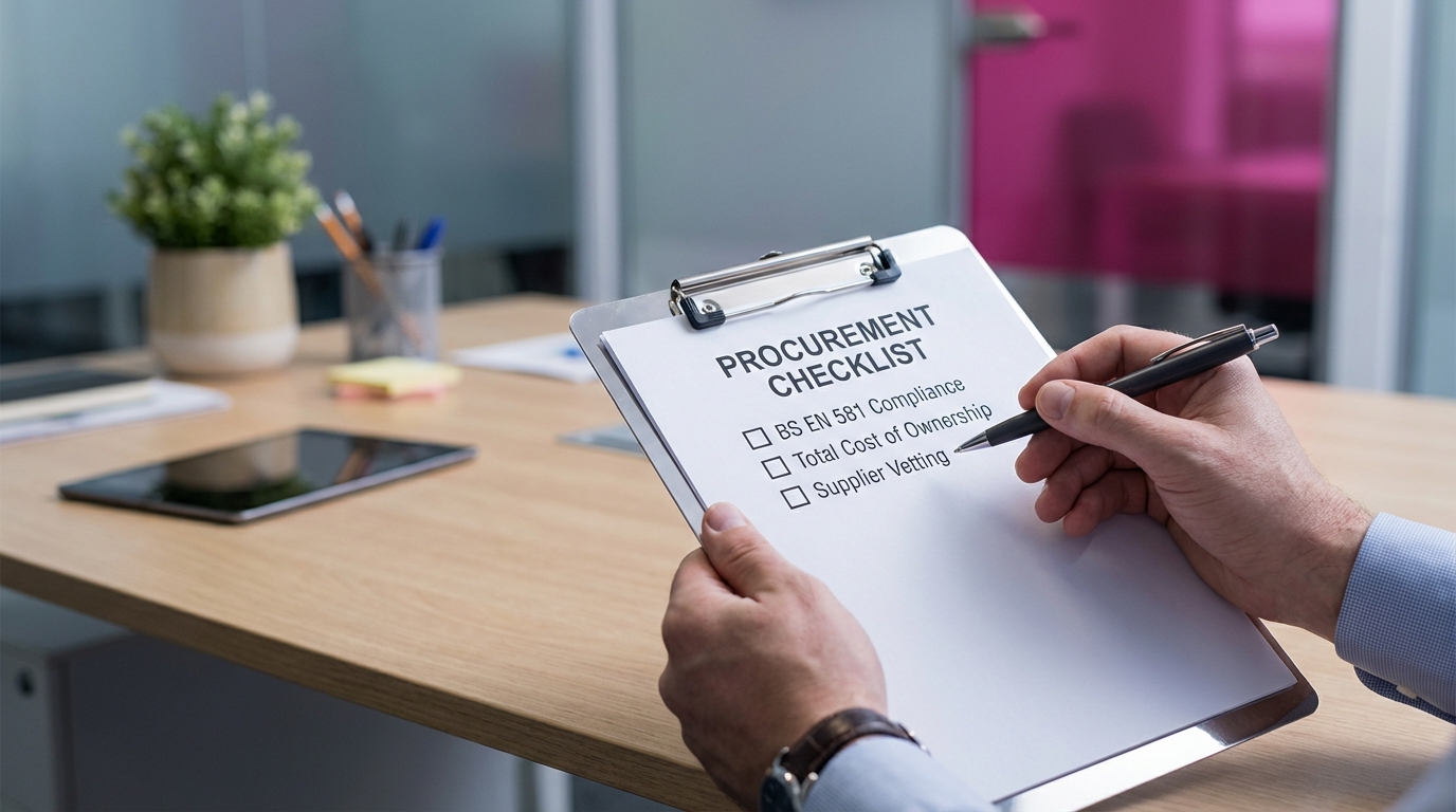 Procurement checklist for durable outdoor furniture - BS EN 581 compliance