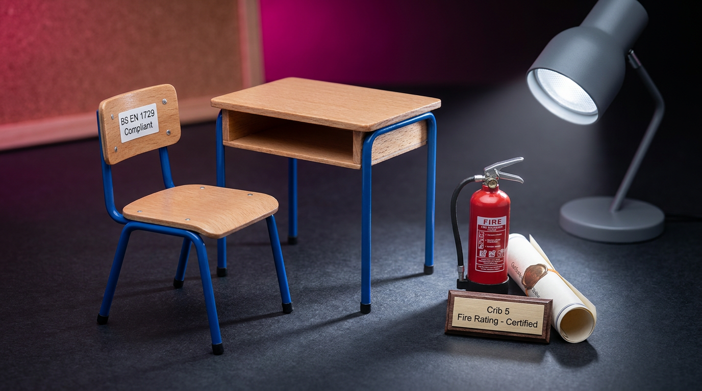 BS EN 1729 compliant school furniture and fire safety certification