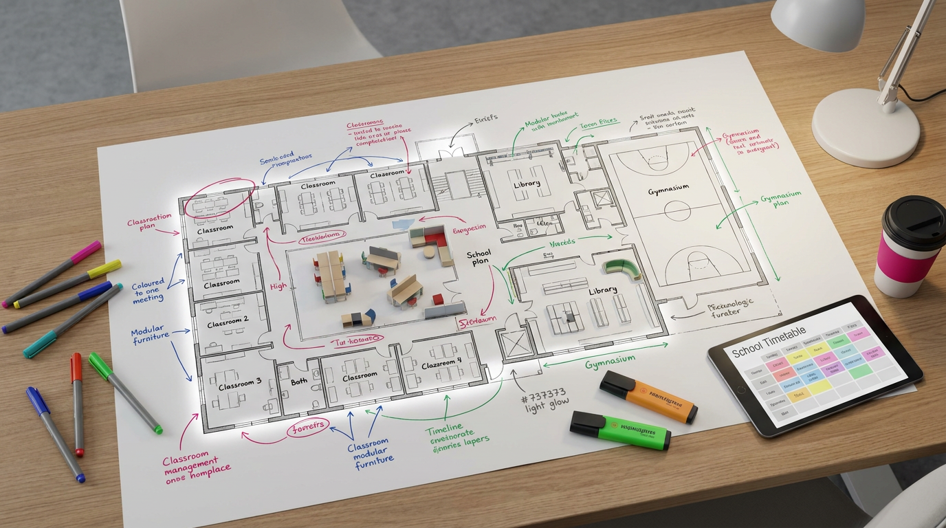School space planning UK - detailed floor plan audit