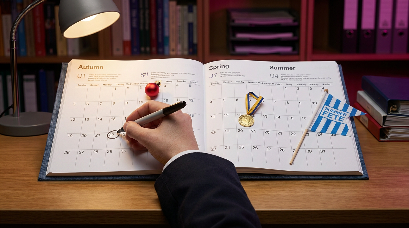 Strategic procurement calendar - school event planning and seasonal purchases