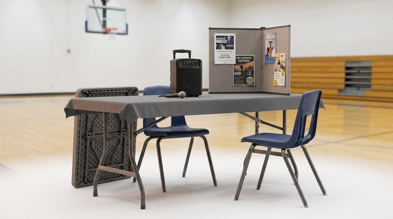 Key equipment for school events - versatile folding tables and chairs
