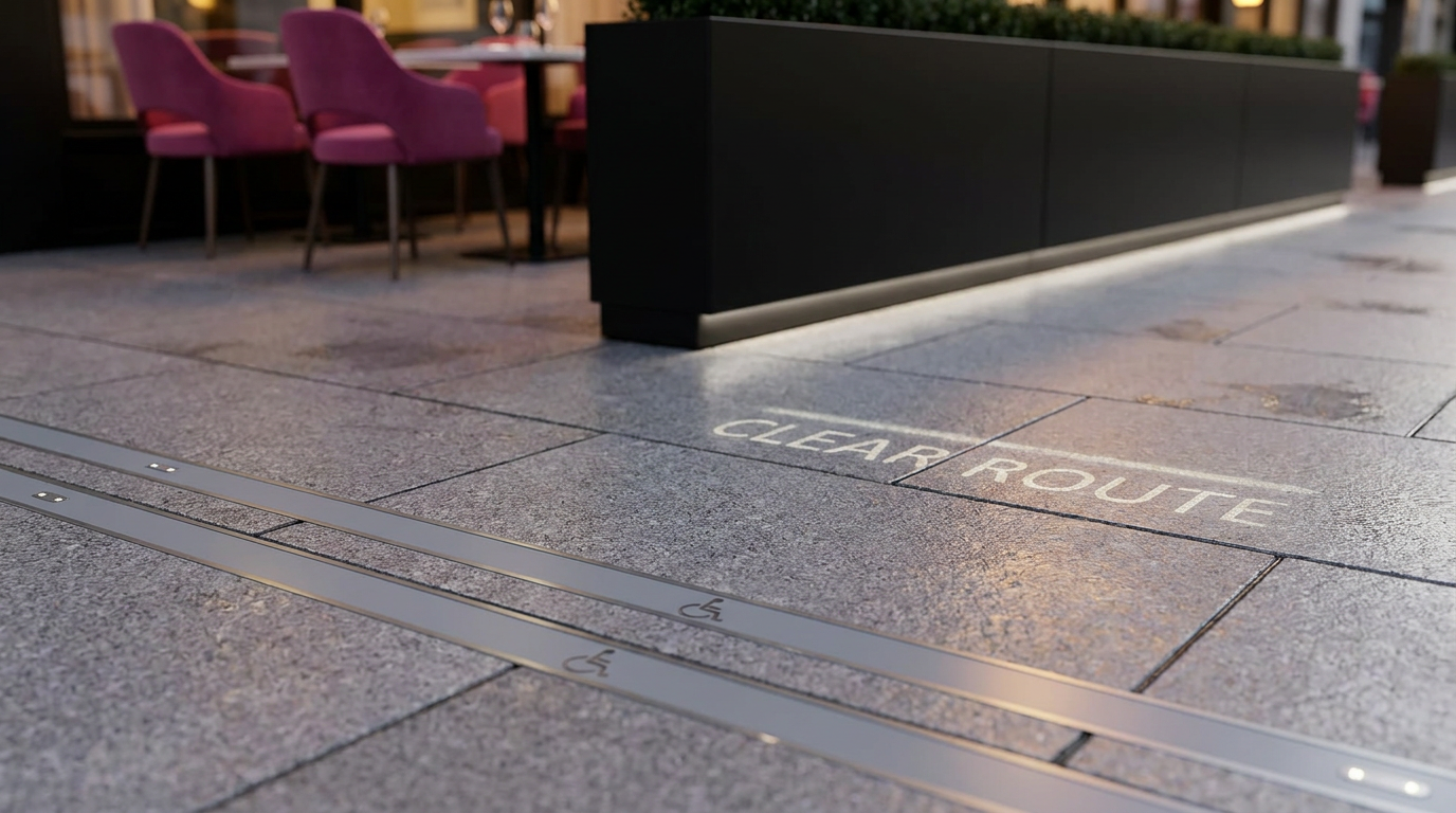 Pavement licence clear route - accessible outdoor dining path