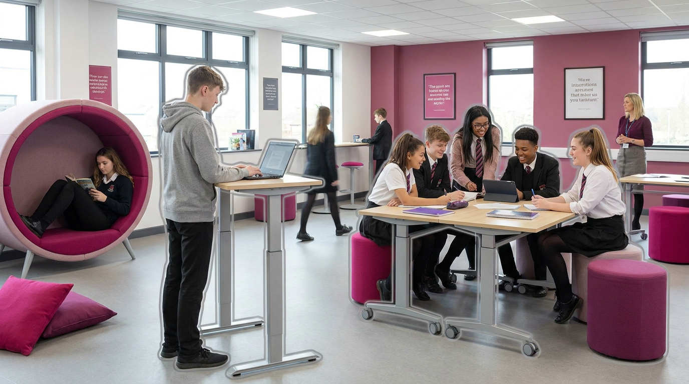 Dynamic flexible learning environment boosting student engagement in a UK school