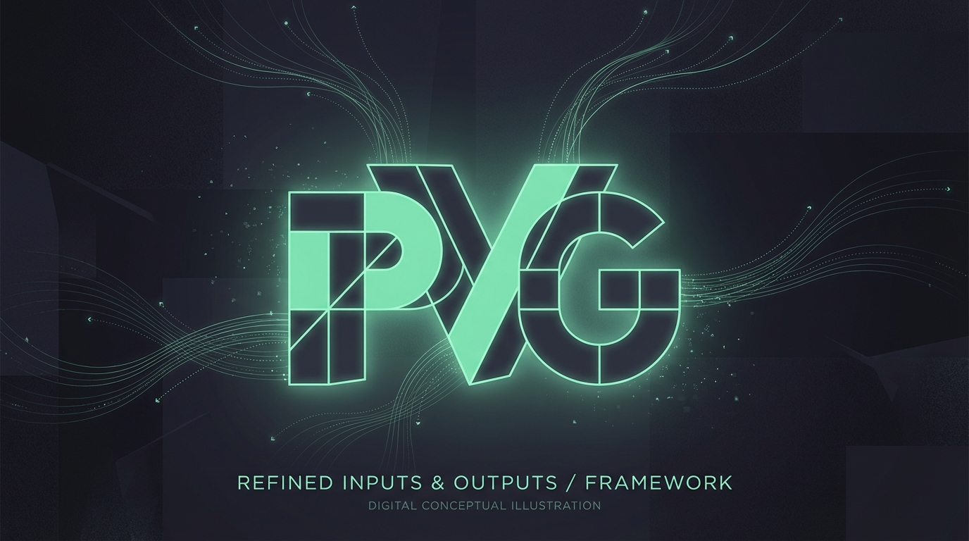 PVG framework for AI prompts - interlocking geometric shapes