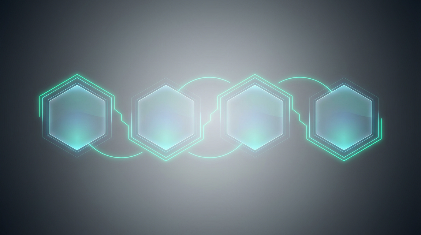 AI social media strategy framework with glowing interconnected steps