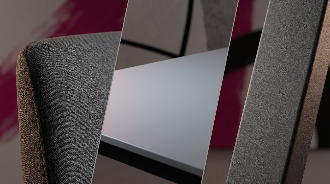 Furniture care guide - CRIB 5 fabric, laminate, and metal textures