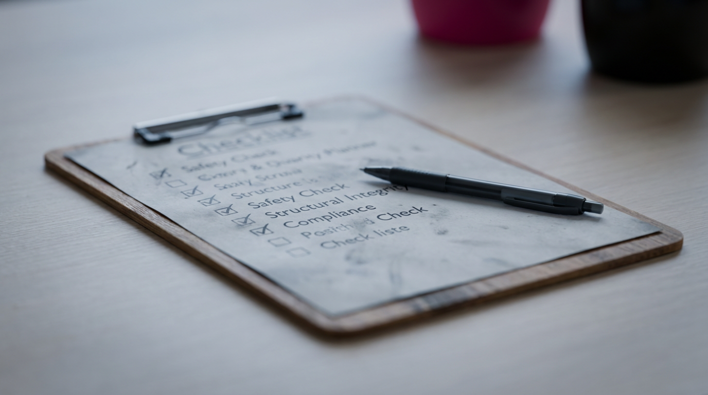 Classroom furniture checklist for assessing safety and compliance