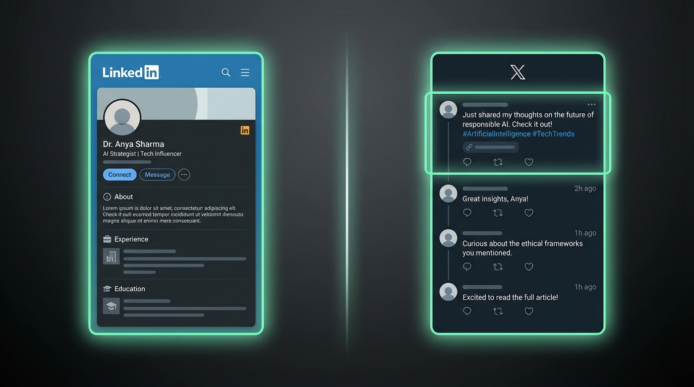 AI content prompts for LinkedIn - platform-specific social media content