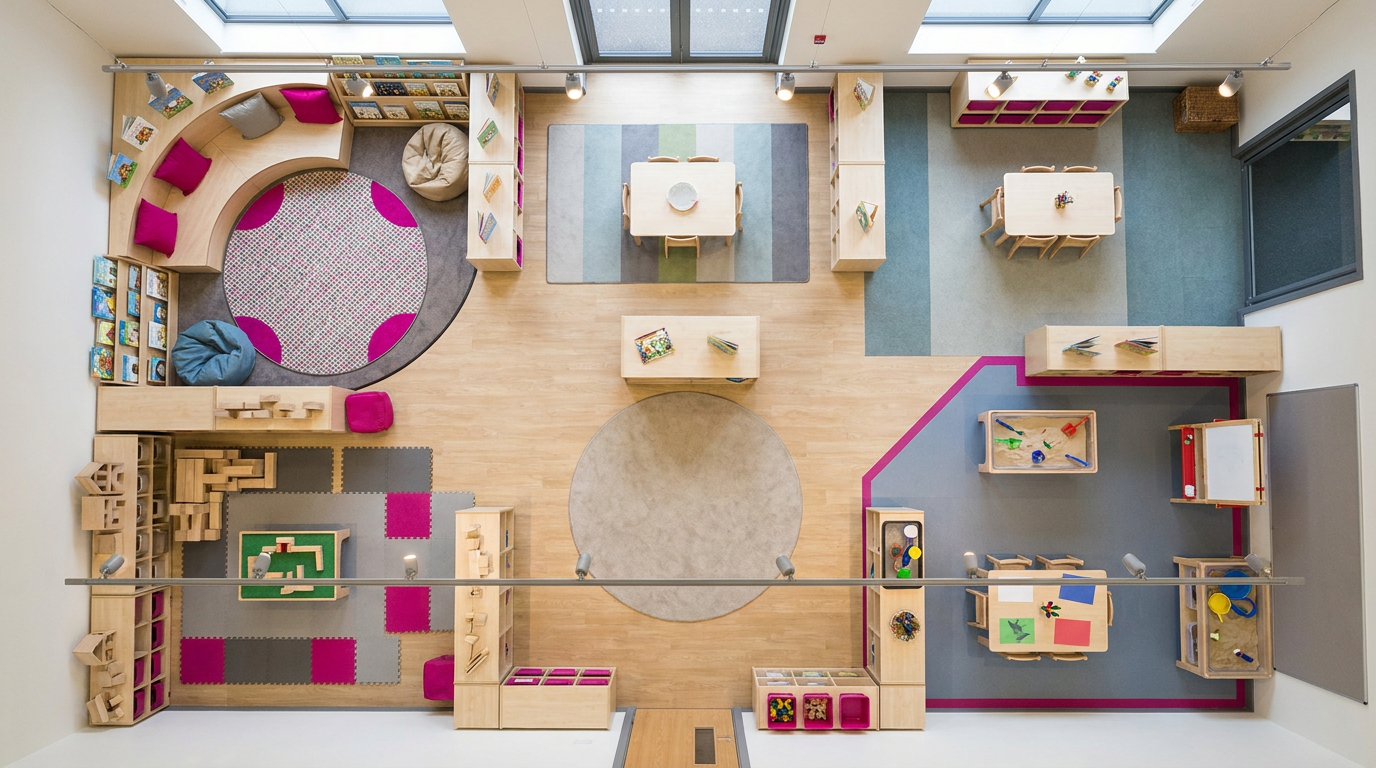 Limited space solutions - intelligently zoned early years classroom layout