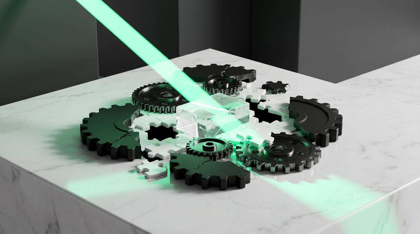 AI implementation pitfalls - misaligned puzzle pieces representing common failures