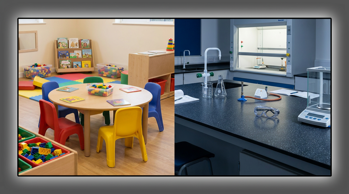 Early Years furniture and science lab workbench compliance