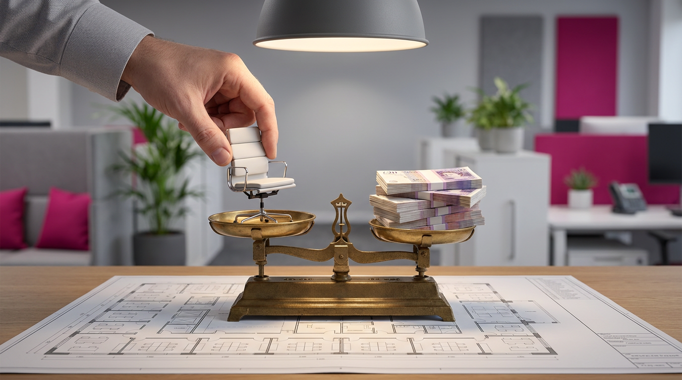 Office furniture investment balancing cost and ROI