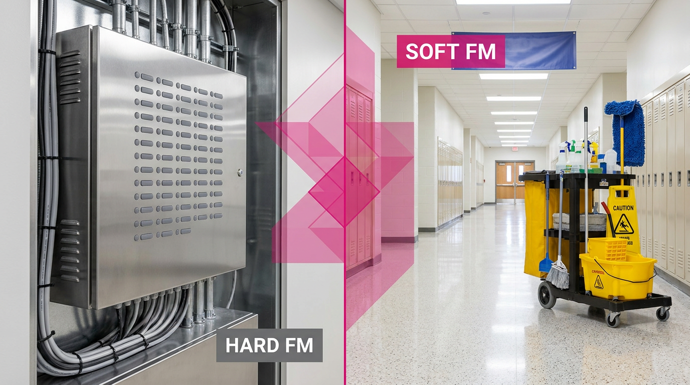 Hard FM vs Soft FM - school HVAC and cleaning services