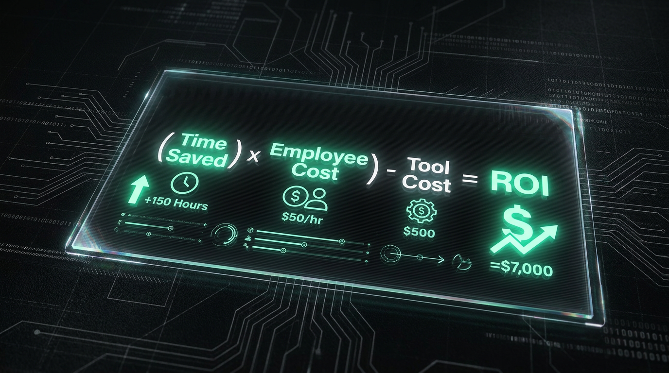 Formula for calculating tangible AI ROI for UK SMEs