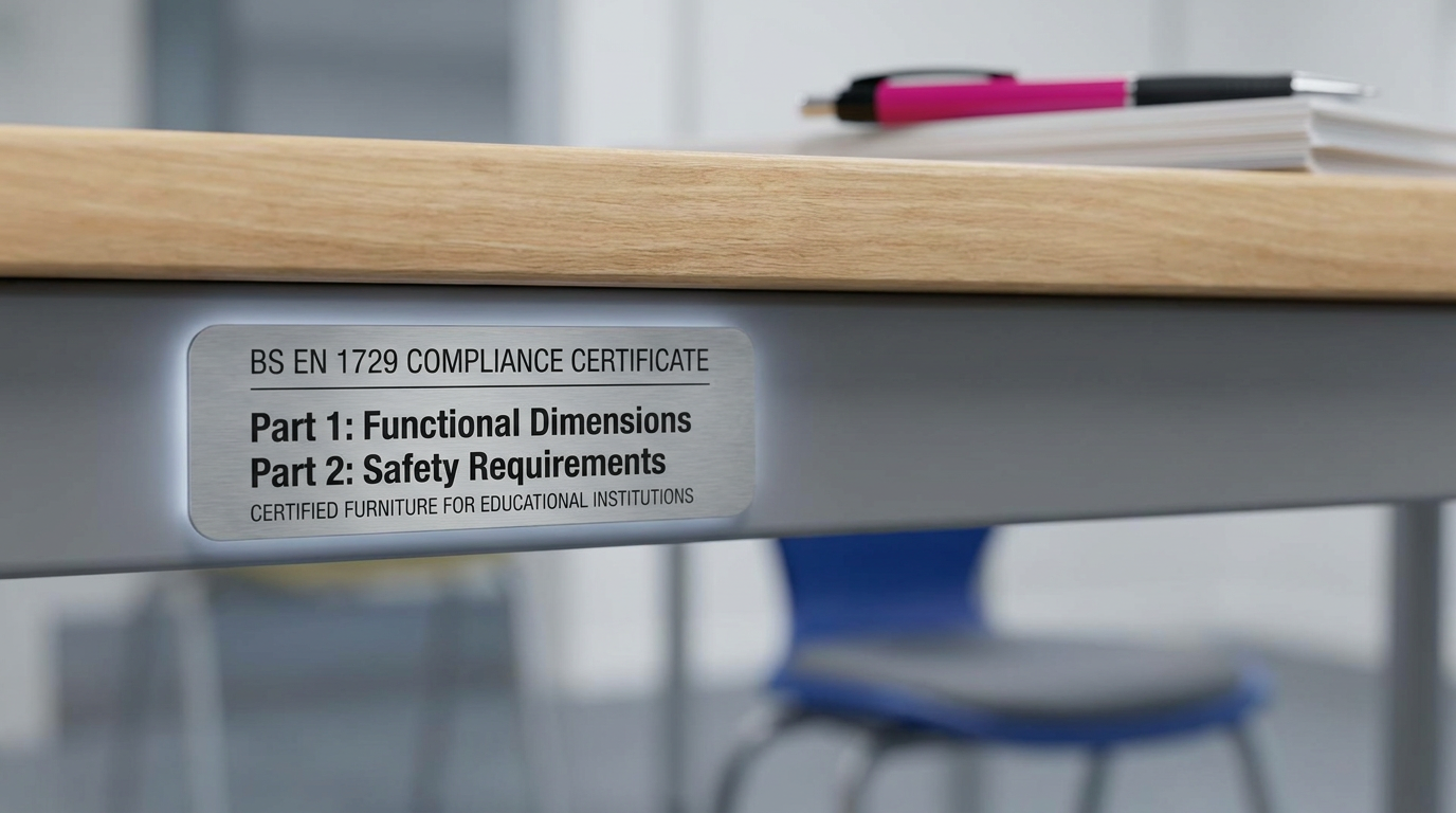 BS EN 1729 furniture standards certificate and label