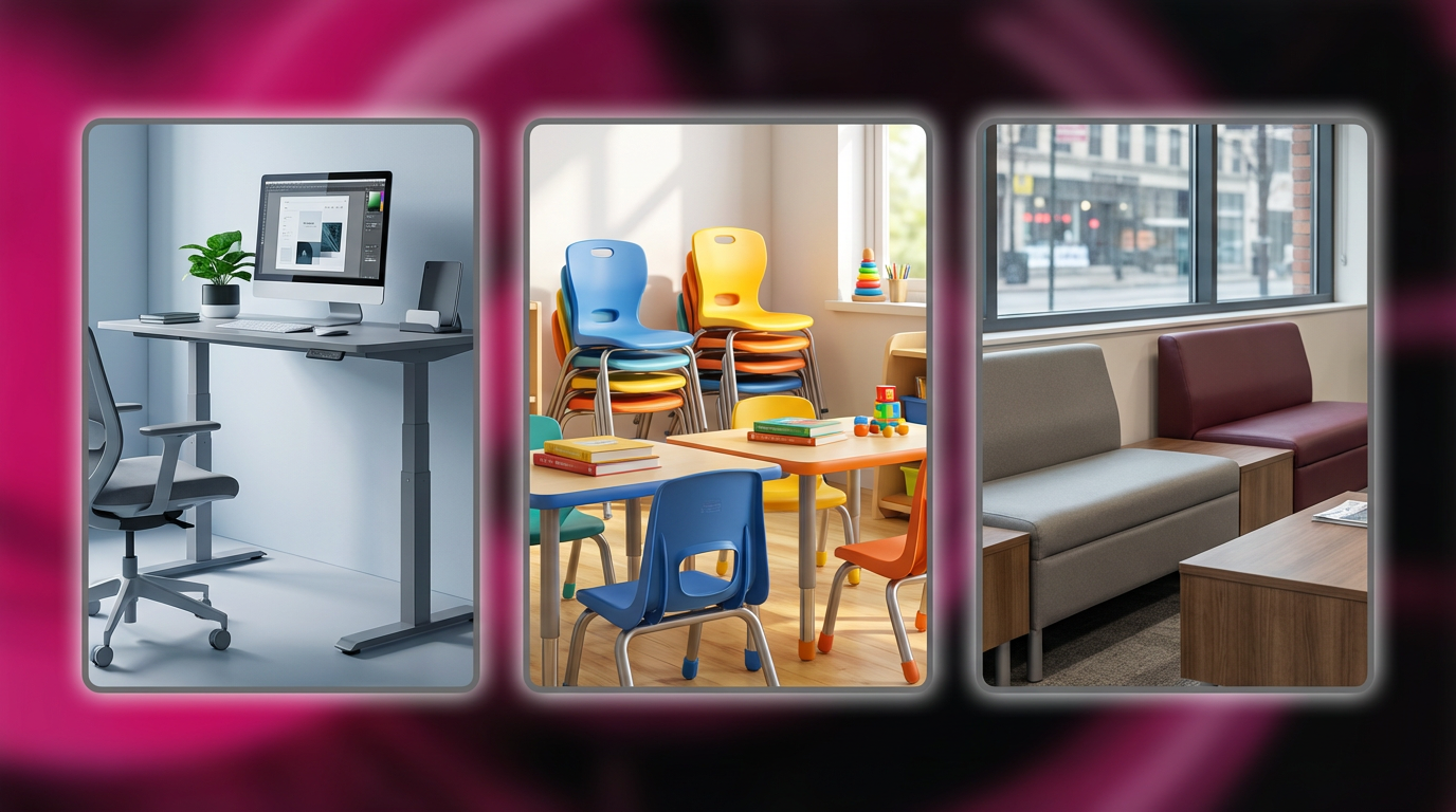 Commercial furniture installation for diverse sectors: office, education, public