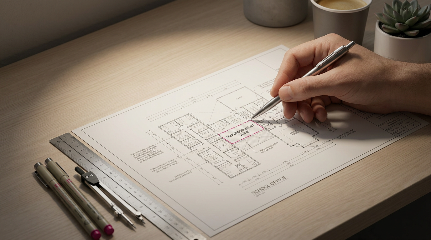 Implementing planning framework - blueprint with drafting tools