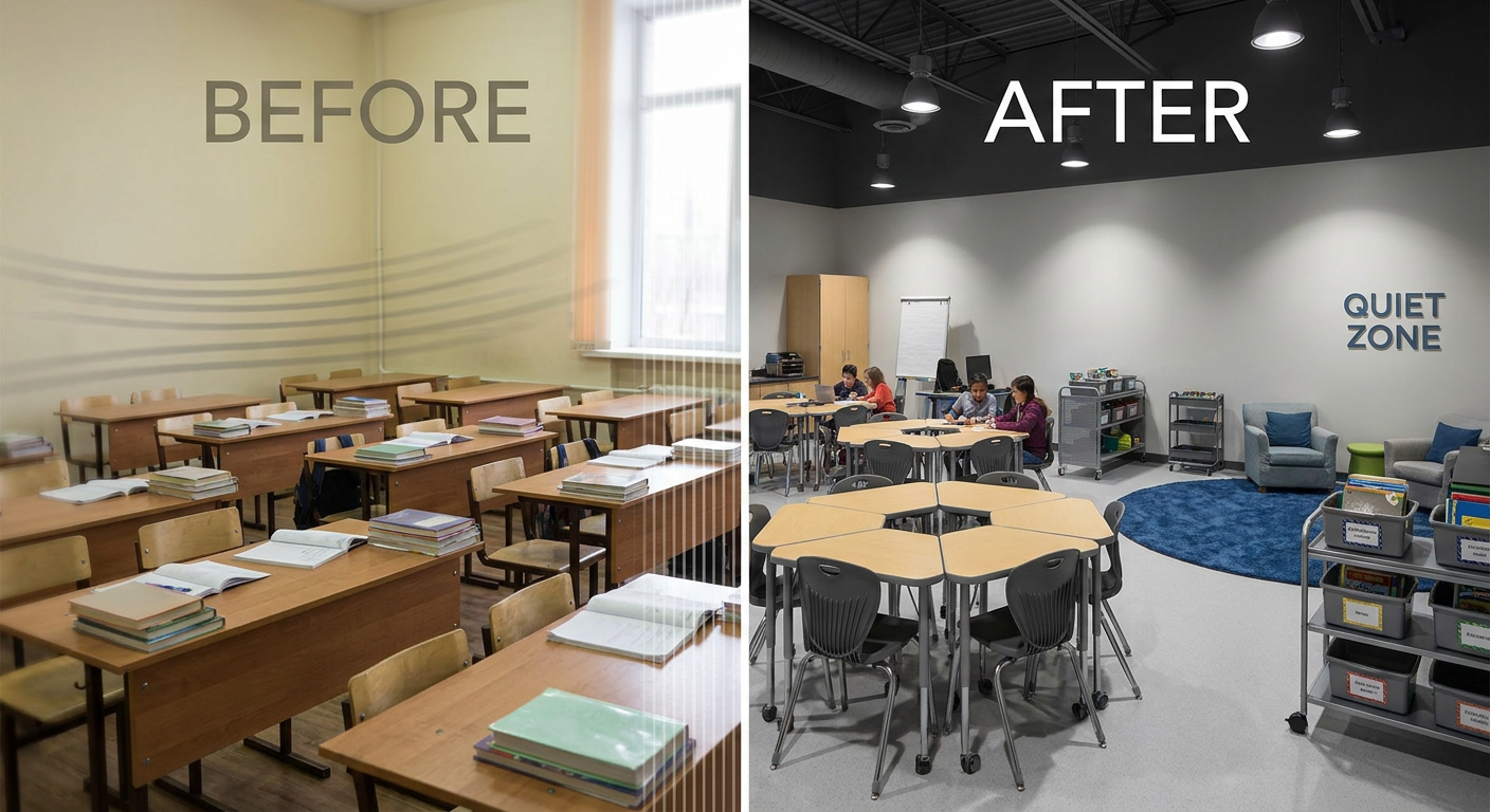 Classroom transformation with practical design solutions