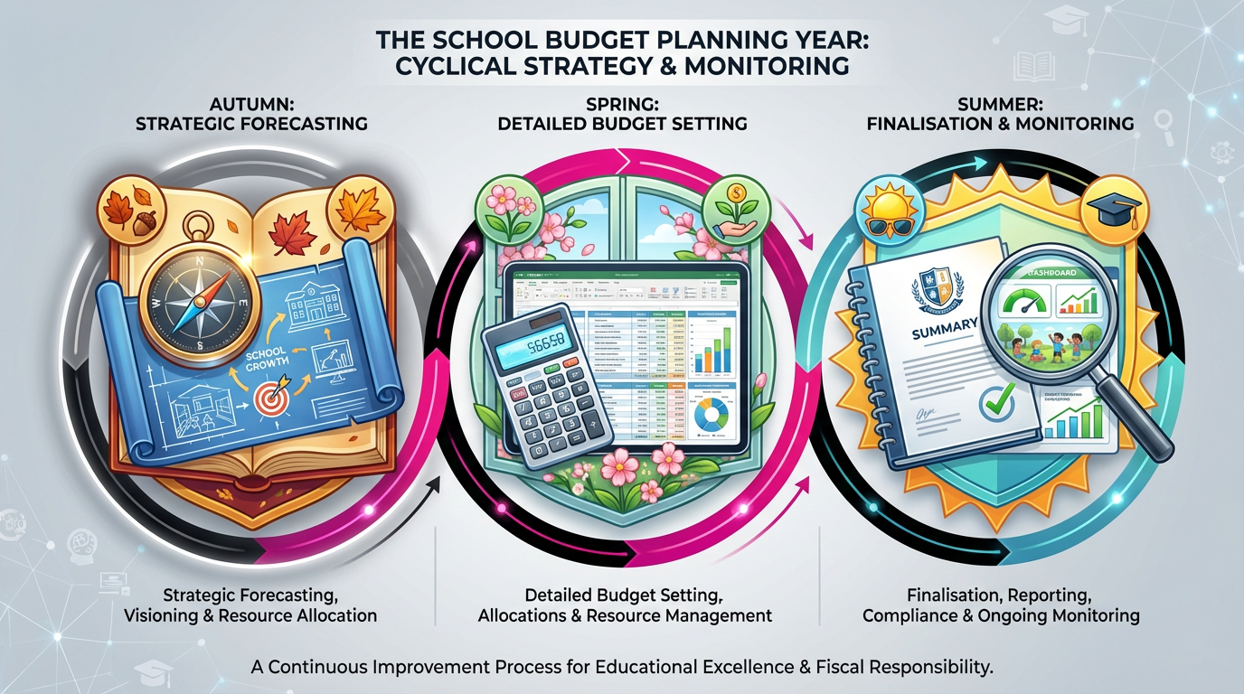 Annual school budget planning cycle - seasonal overview
