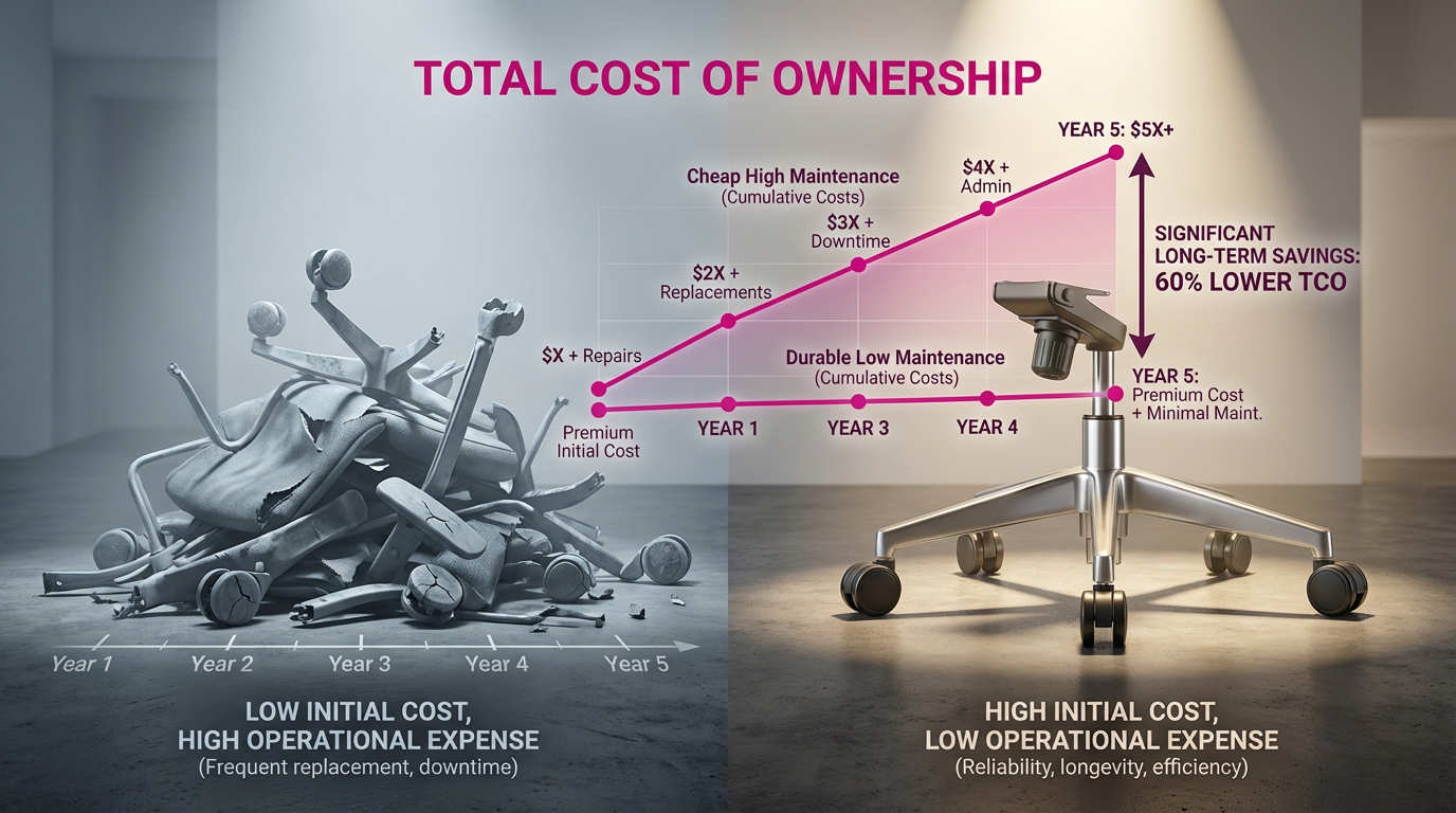 Total Cost of Ownership - comparison of cheap vs. value furniture
