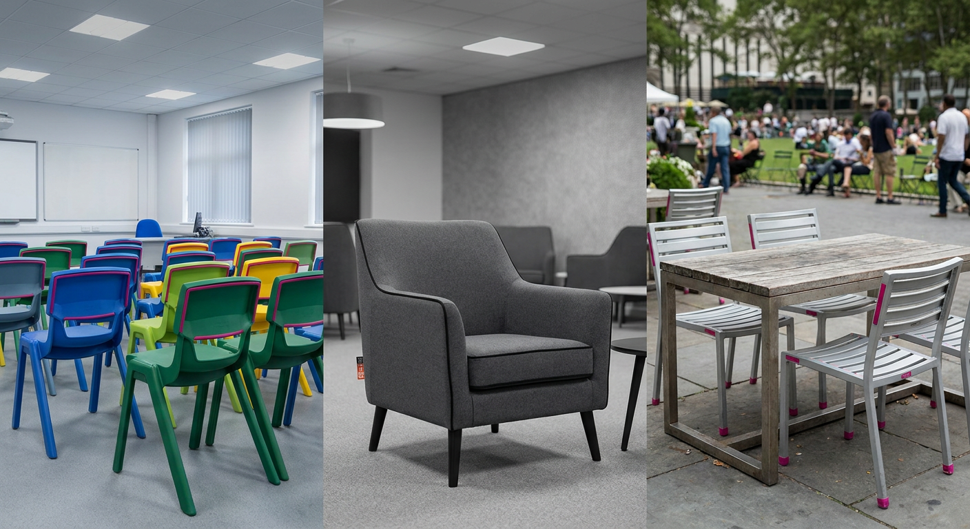 Contract furniture regulations for schools, offices, and public venues
