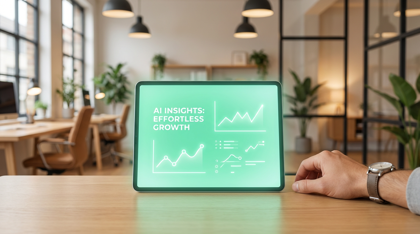 AI for SMEs - user-friendly AI dashboard on a tablet for non-experts