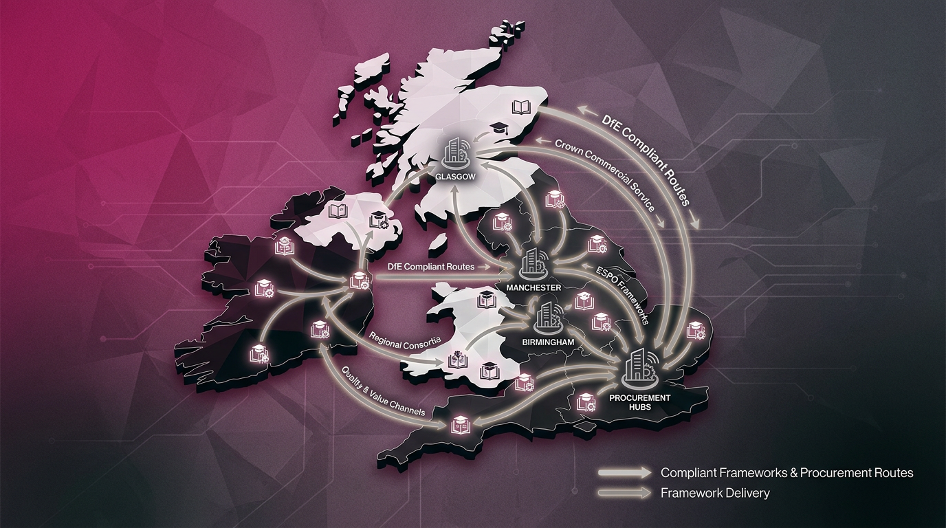 UK education procurement landscape with DfE and ESPO frameworks