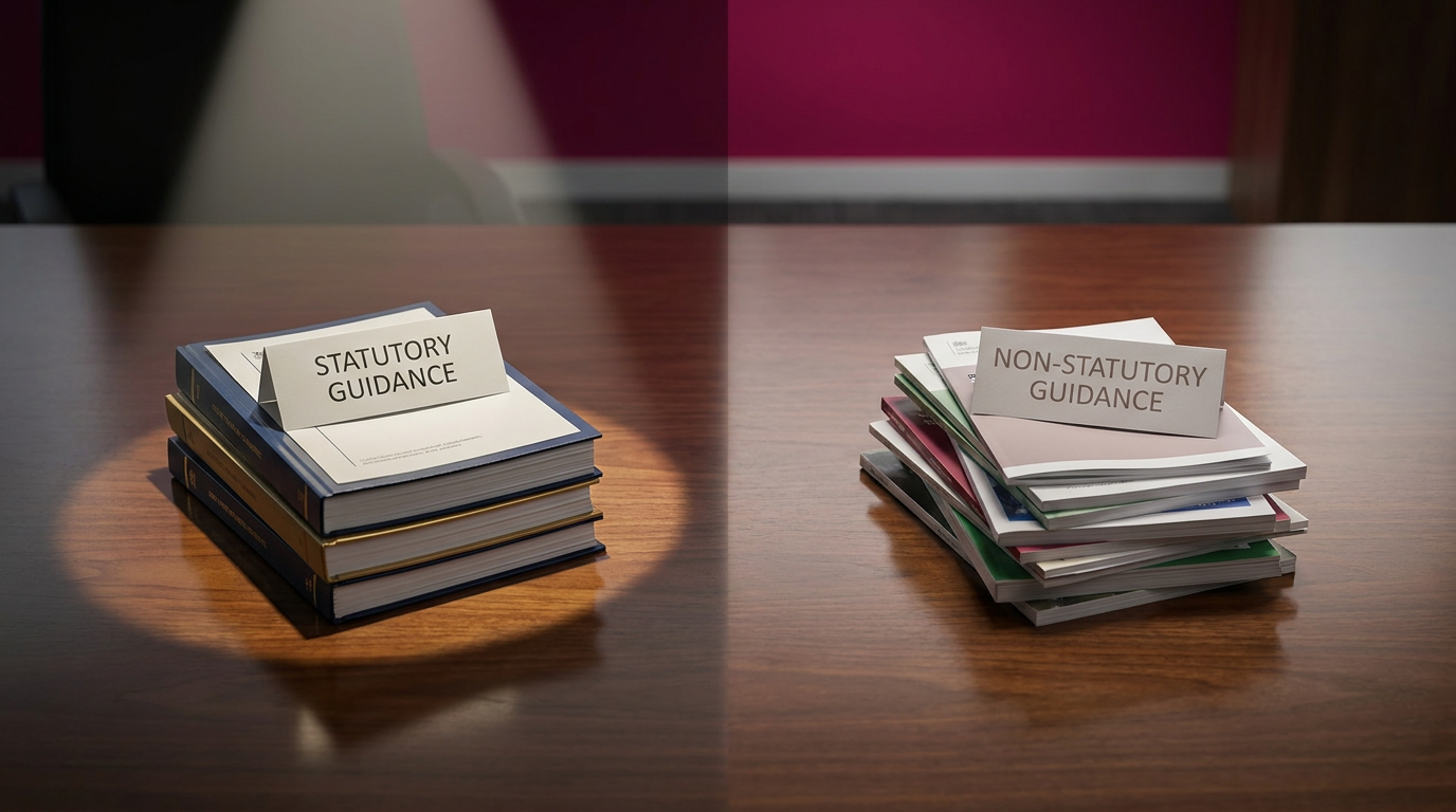 Statutory vs Non-Statutory Guidance documents for schools