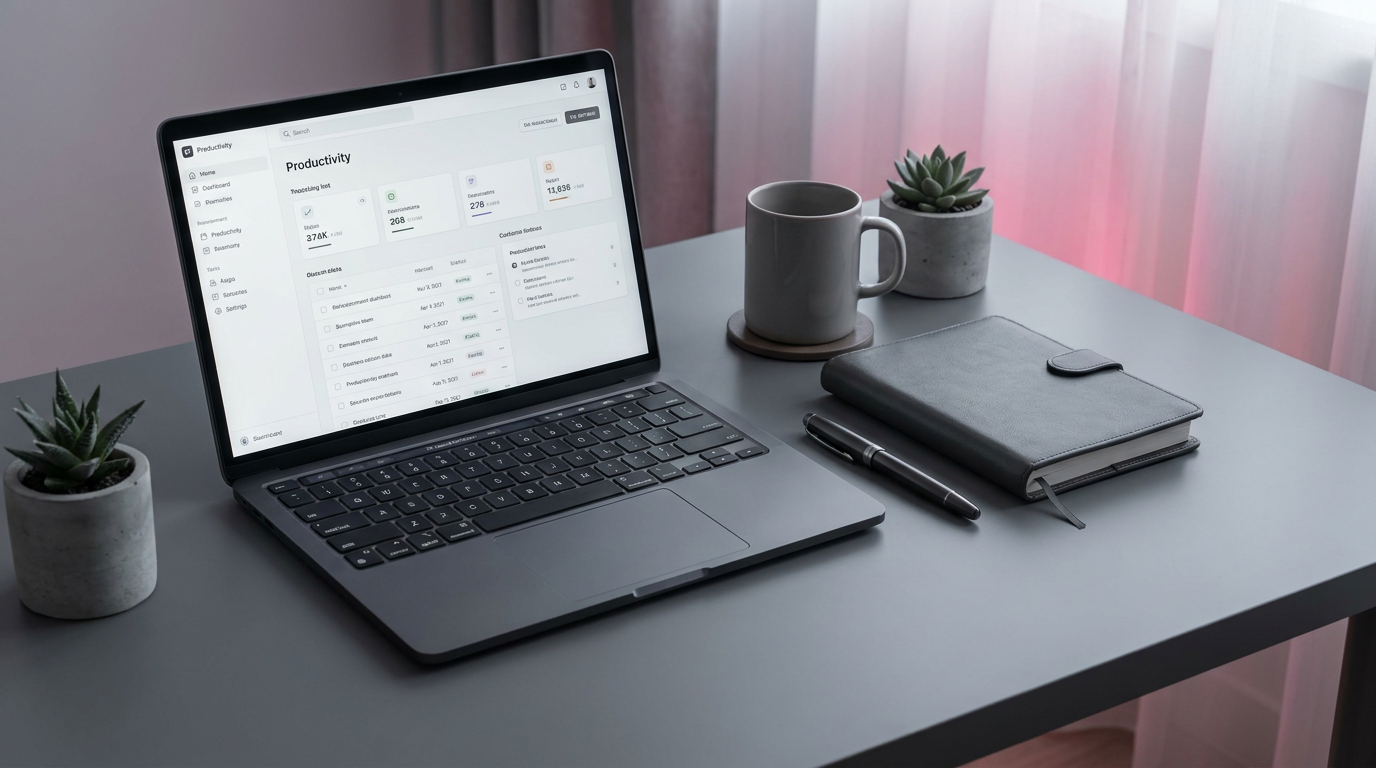 Private office layout - focused workspace with ergonomic setup