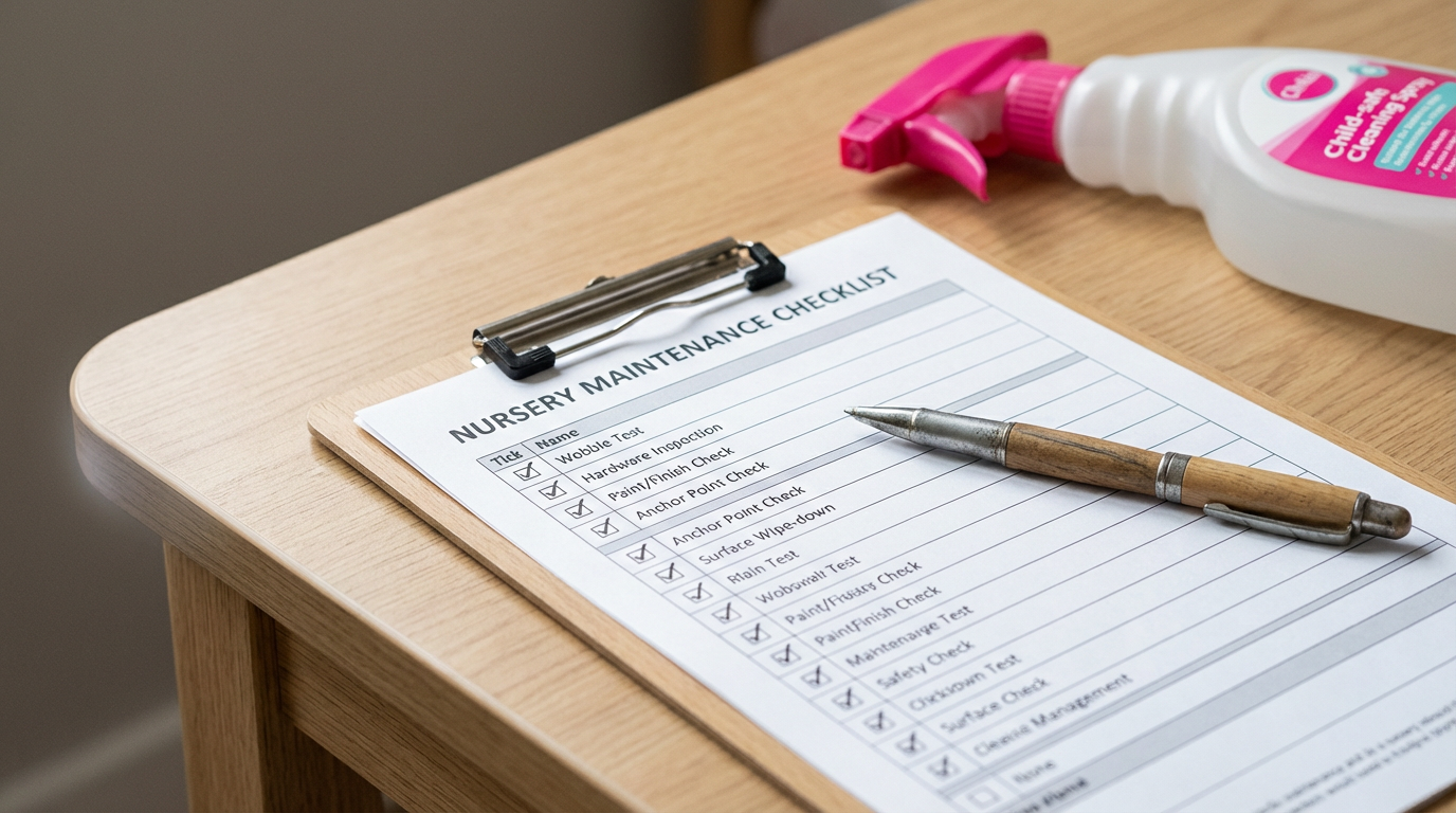 Nursery furniture maintenance checklist for preventing issues