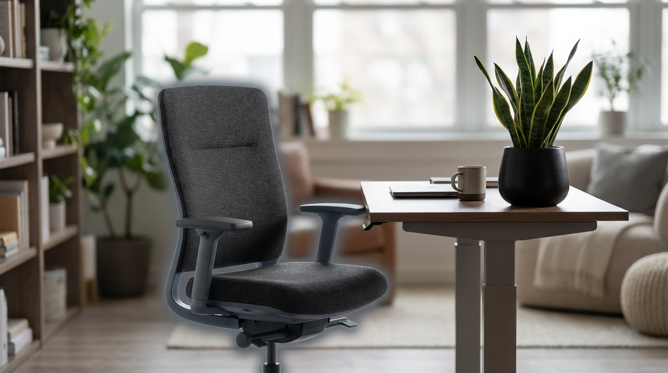 Ergonomic office furniture trends - adjustable chair and biophilic design