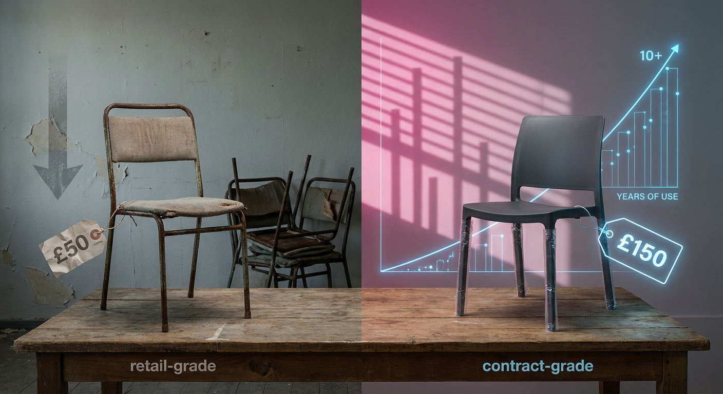 Total Cost of Ownership - comparing retail vs contract outdoor chairs
