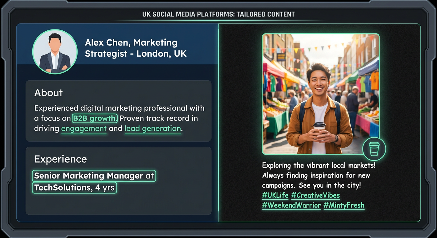 Optimise AI content UK market - LinkedIn and Instagram content examples