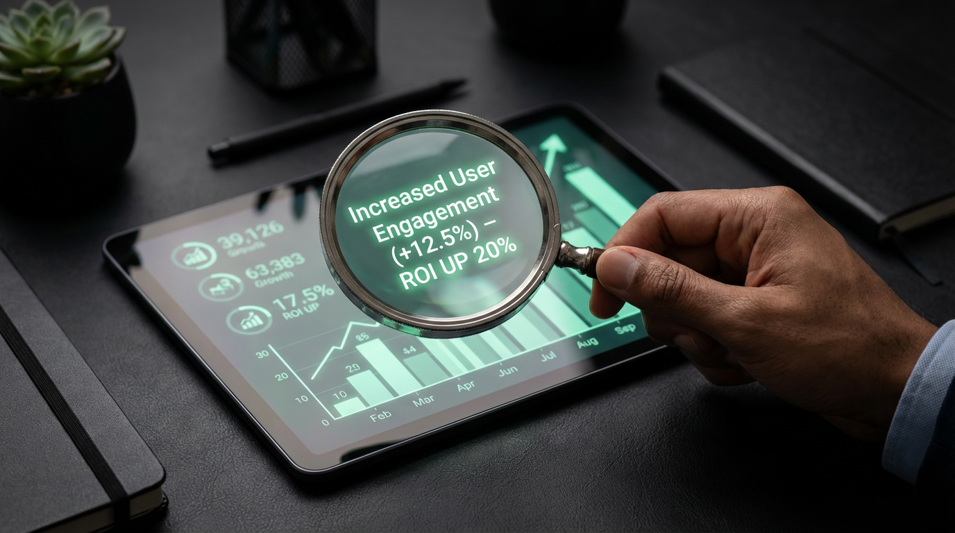 Predictive analytics for marketing - magnifying insights on tablet