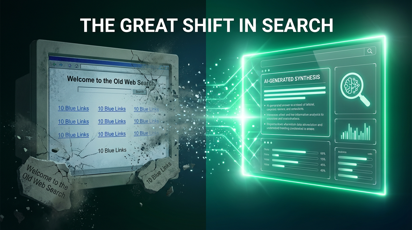 AI search obsoleting traditional SEO - transition from links to AI answers
