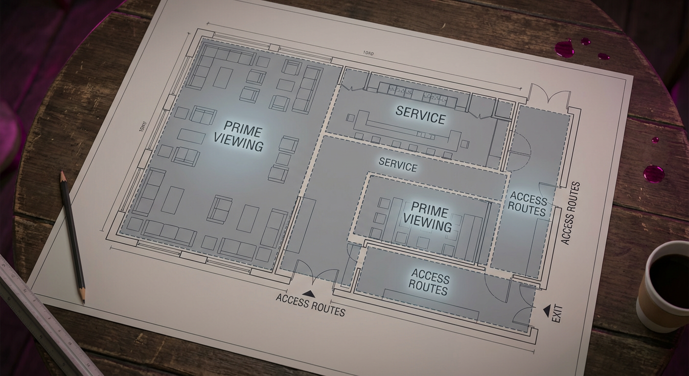 Pub outdoor space blueprint - strategic zoning for capacity and flow
